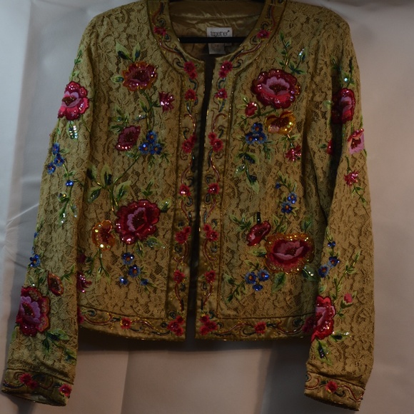 TOGETHER Beaded, Sequinned, embroidered, Lace Jacket SZ 16 - Picture 11 of 11